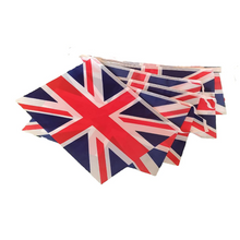 Load image into Gallery viewer, Jubilee Union Jack Rayon Bunting 12ft 8 Flags
