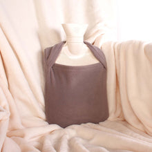 Load image into Gallery viewer, Cozy And Warm Large Polar Fleece Hot Water Bottle Grey

