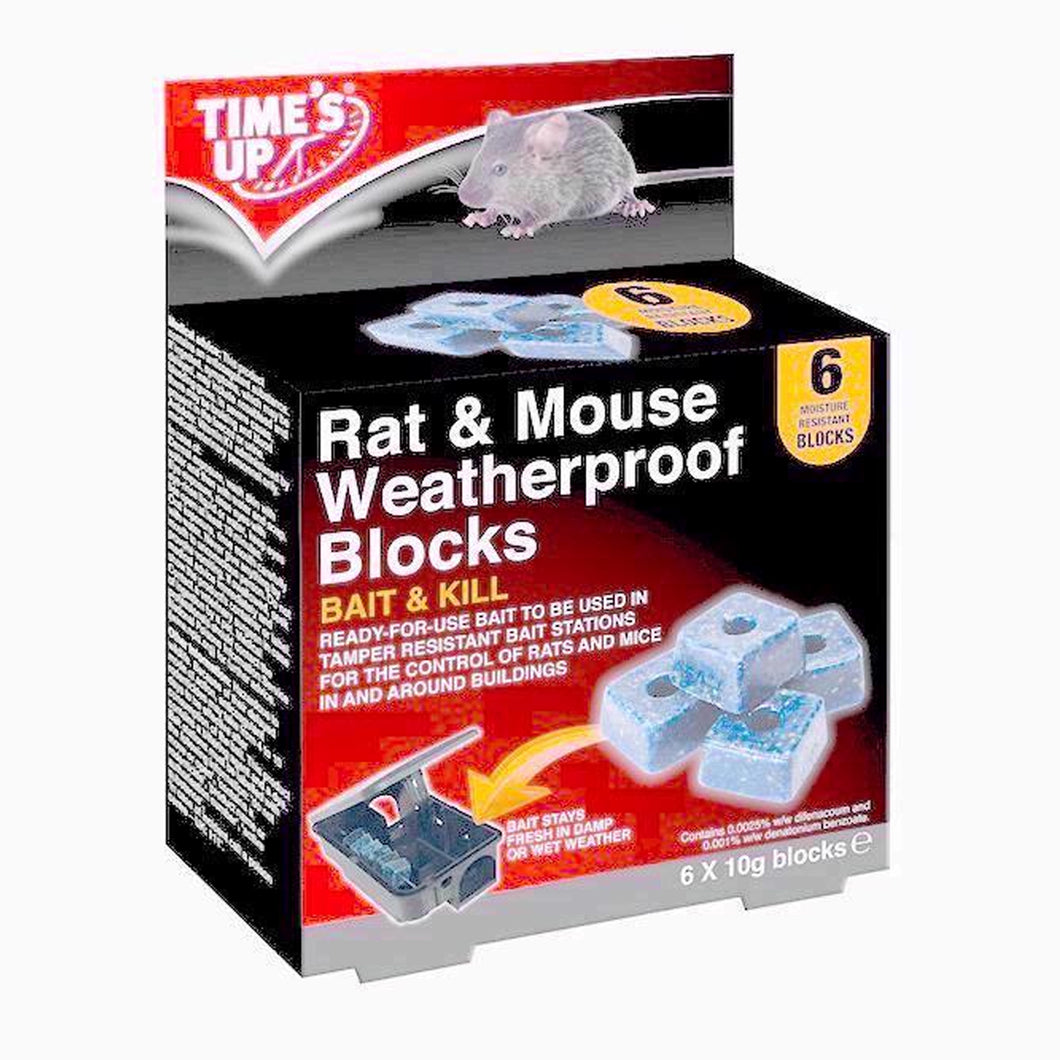 Rat & Mouse Weatherproof Blocks 6pk