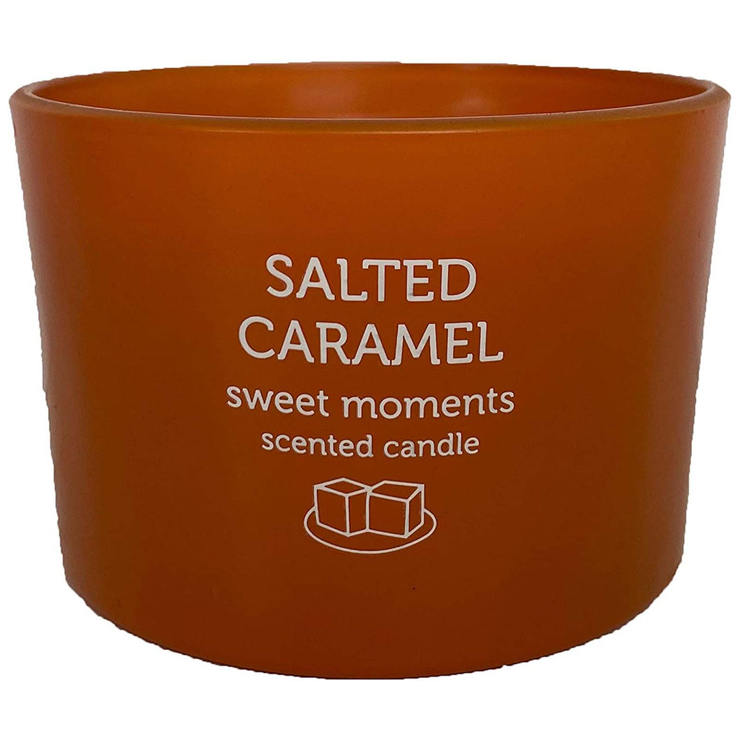 Salted caramel candle jar