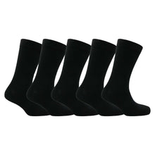 Load image into Gallery viewer, Mens Cotton Socks 5pk - Black
