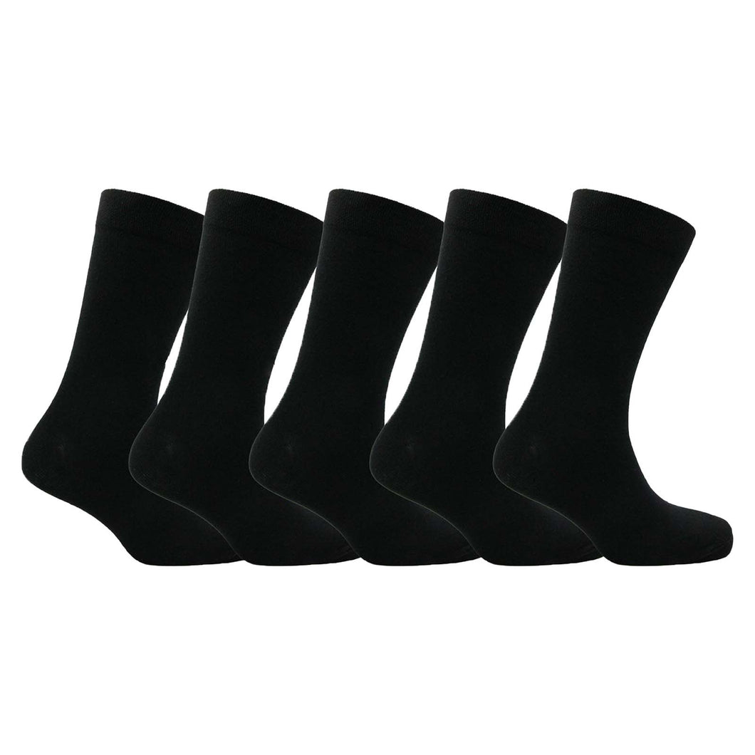 Mens Cotton Socks 5pk - Black