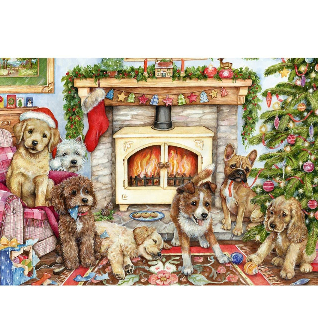Falcon Christmas Puppies 500 Piece Jigsaw
