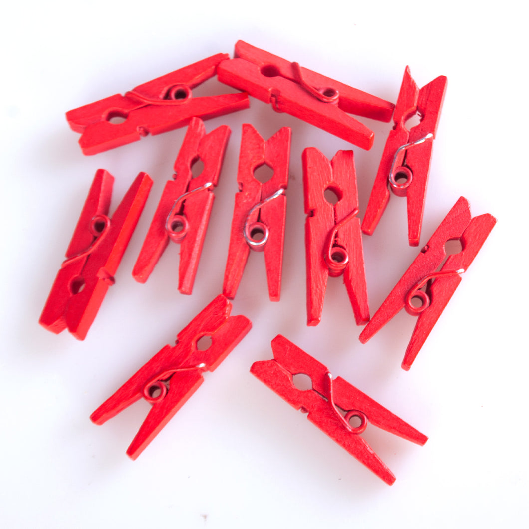 Habico Red Chunky Pegs 10 Pack