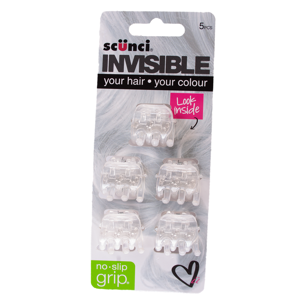 Scunci Invisible Hair Clips 5pk
