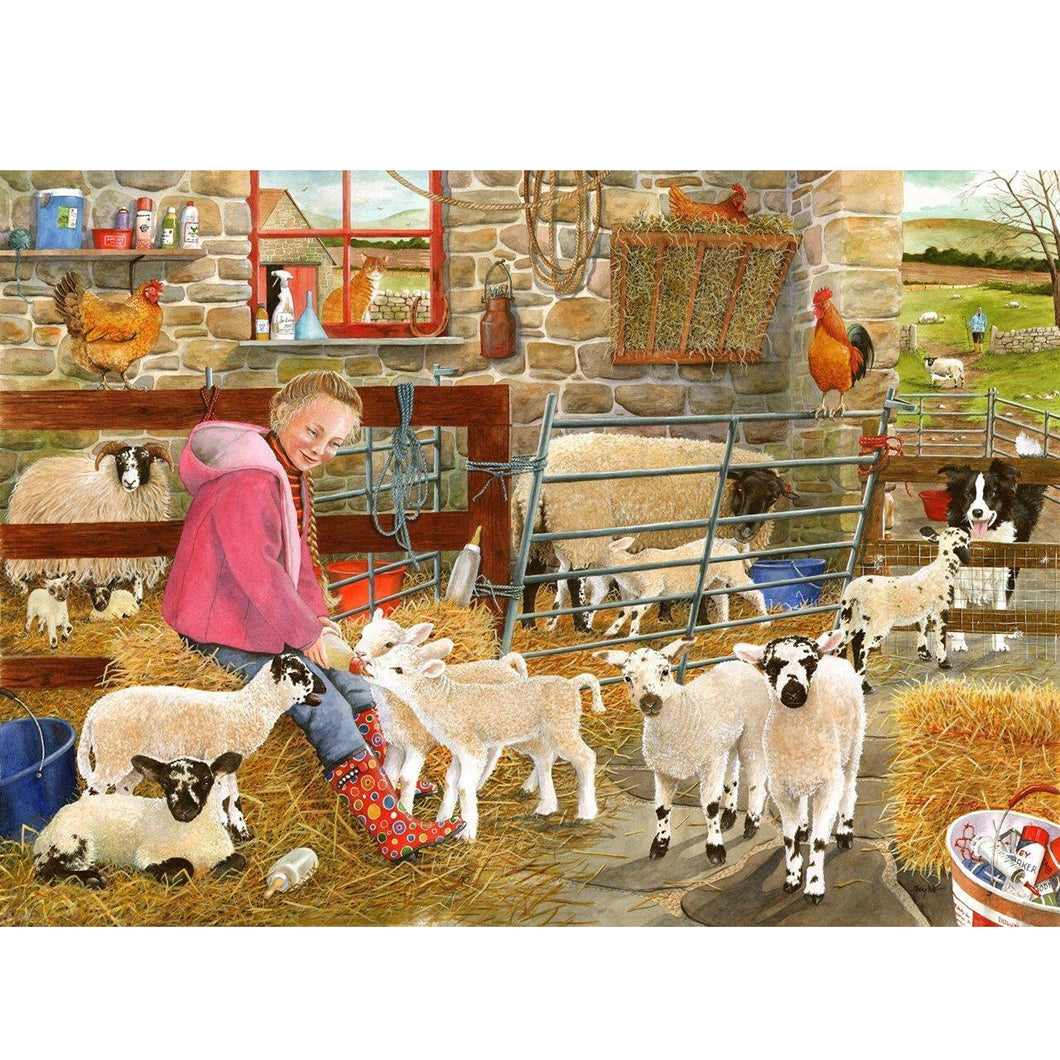 House Of Puzzles Mary's Little Lambs Big 500 Piece Jigsaw