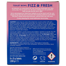 Load image into Gallery viewer, Astonish Toilet Bowl Fizz &amp; Fresh Tabs Pink Peony Fresh 8pk
