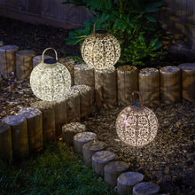 Load image into Gallery viewer, Smart Solar Damasquette Gold Lantern
