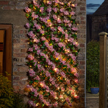 Load image into Gallery viewer, Smart Solar In-Lit Pink Blossom 180 x 90cm Trellis
