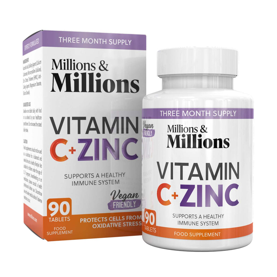 90 vitamin C and Zinc tablets