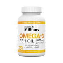 Load image into Gallery viewer, Millions &amp; Millions Omega-3 Fish Oil 1000mg 90 Days