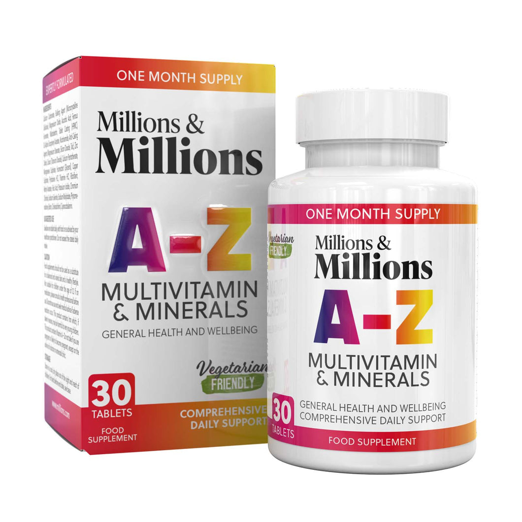 30 multivitamin and minerals tablets