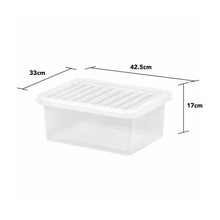 Load image into Gallery viewer, Wham Crystal 17L Storage Box With Clear Lid 5pk
