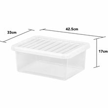 Load image into Gallery viewer, Wham Crystal 17 Litre Storage Box And Lid 2 Pack
