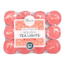 Load image into Gallery viewer, Bloome Fresh Peach Scented Tea Lights

