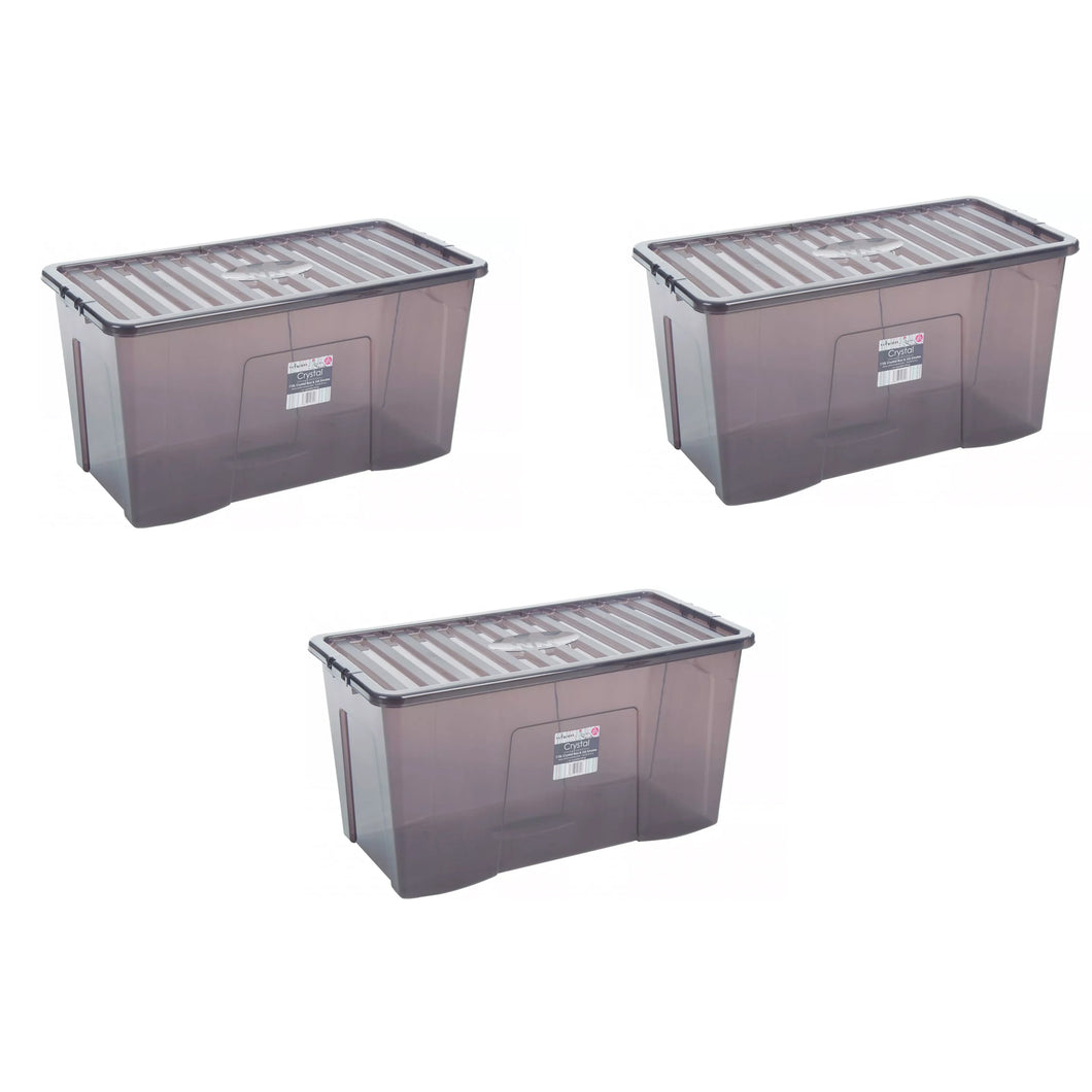 Wham Storage Box With Lid 110L 3pk