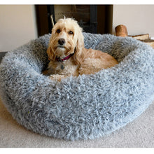 Load image into Gallery viewer, Rosewood Medium Silver Fluff Comfort Dog Bed
