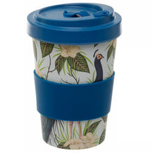 Load image into Gallery viewer, Bamboo Composite Peacock Screw Top Travel Mug
