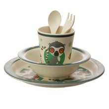 Load image into Gallery viewer, Bamboo Composite Lemur Kids Dinner Set
