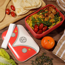 Load image into Gallery viewer, Volkswagen Red Campervan Bamboo Lunch Box
