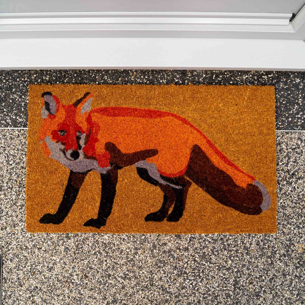 Kentwell Natural Coir Doormat Mr Fox