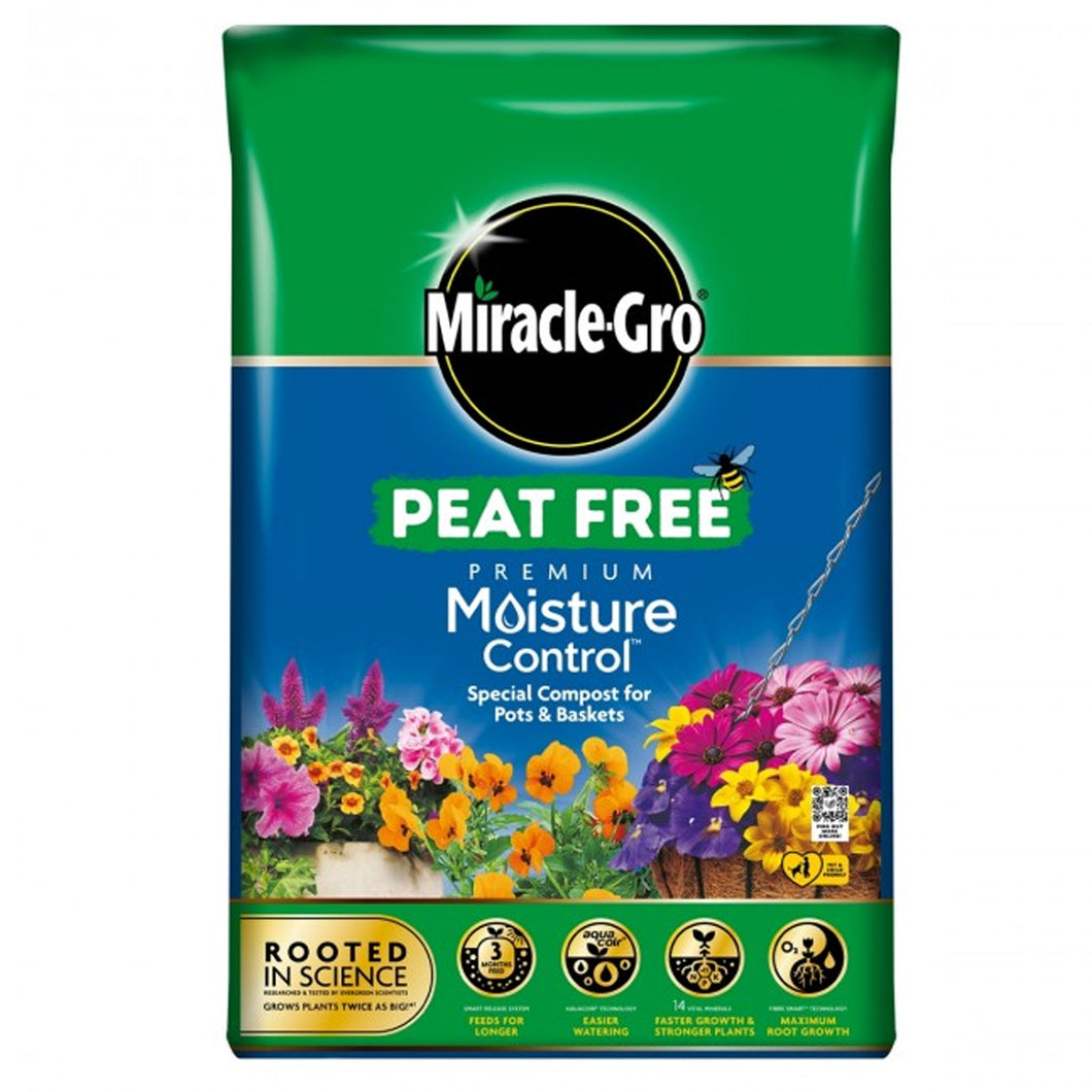 Miracle-Gro Peat Free Premium Moisture Control Compost 40L
