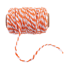 Load image into Gallery viewer, Habico Bakers Twine 2mm - Orange &amp; White
