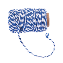 Load image into Gallery viewer, Habico Bakers Twine 2mm - Denim &amp; White
