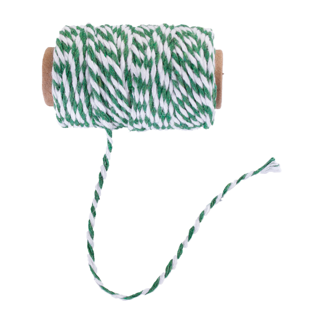 Habico Bakers Twine 2mm - Forest Green & White