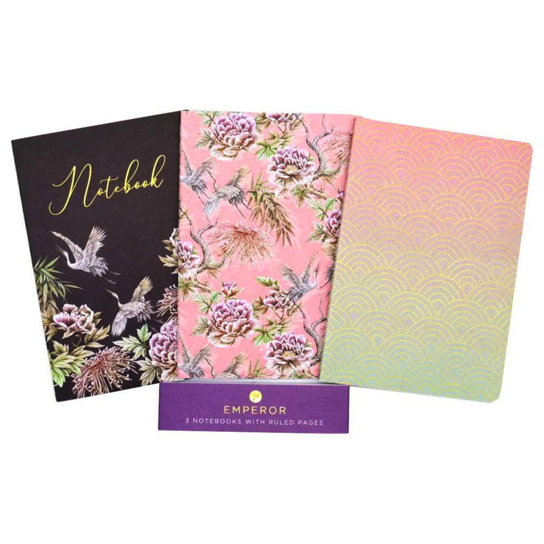 Design By Violet Emperor Lined Notebooks A5 3 Pack