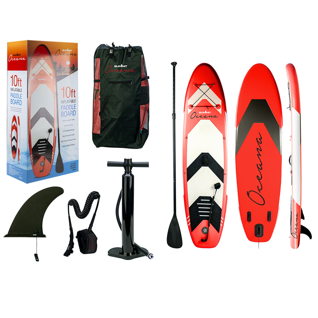 Summit Oceana Red Inflatable Stand Up Paddleboard