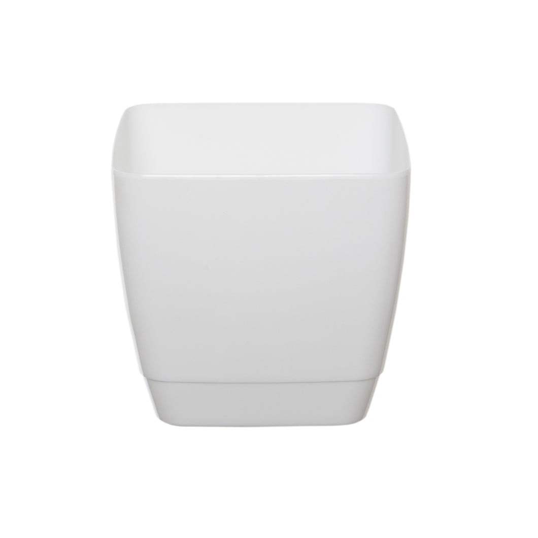 Whitefurze White 20cm Square Indoor Pot