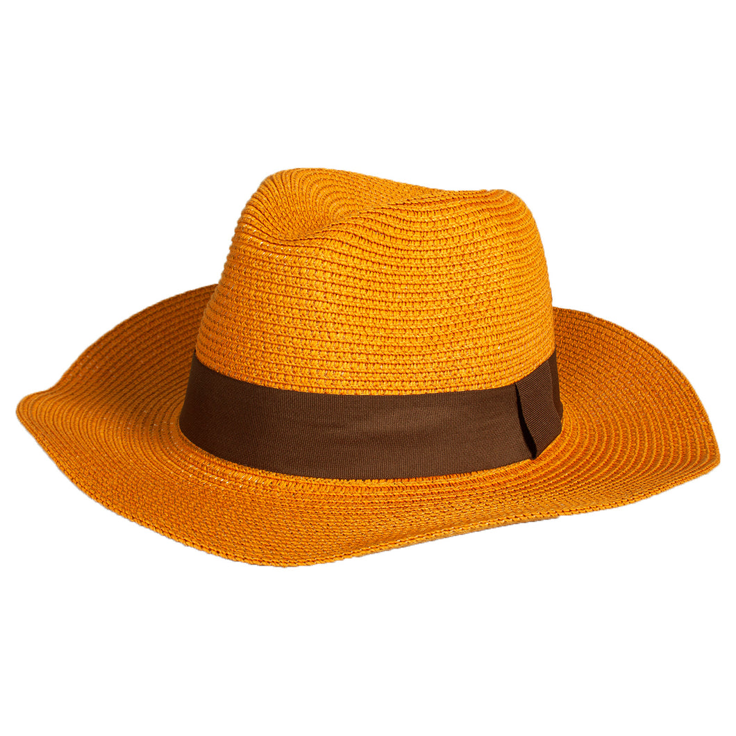 Black Ginger Mustard Foldable Panama Hat