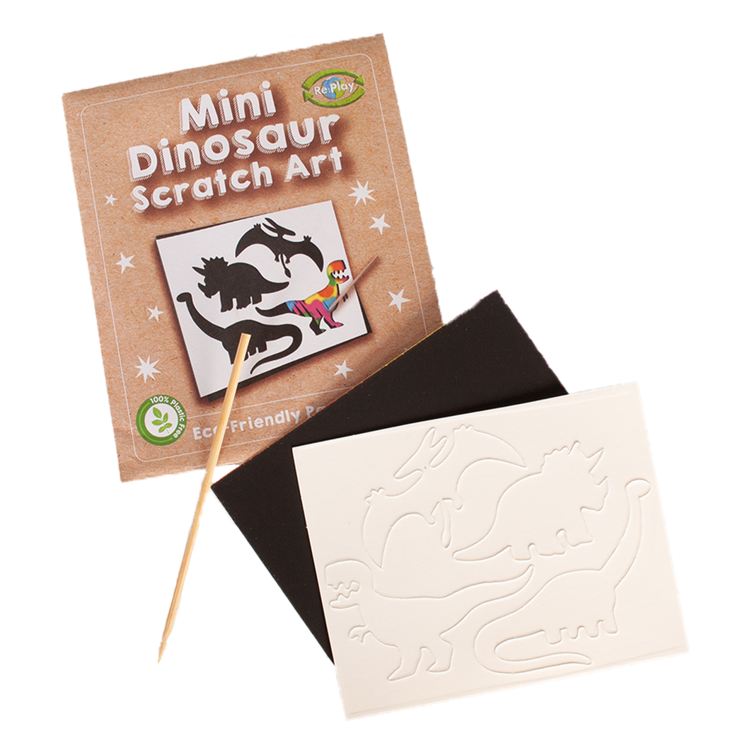 Mini Dinosaur Scratch Art Kit