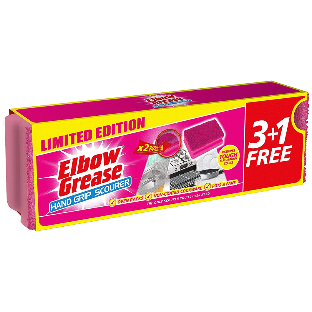 Elbow Grease Pink Hand Grip Scourers 4pk