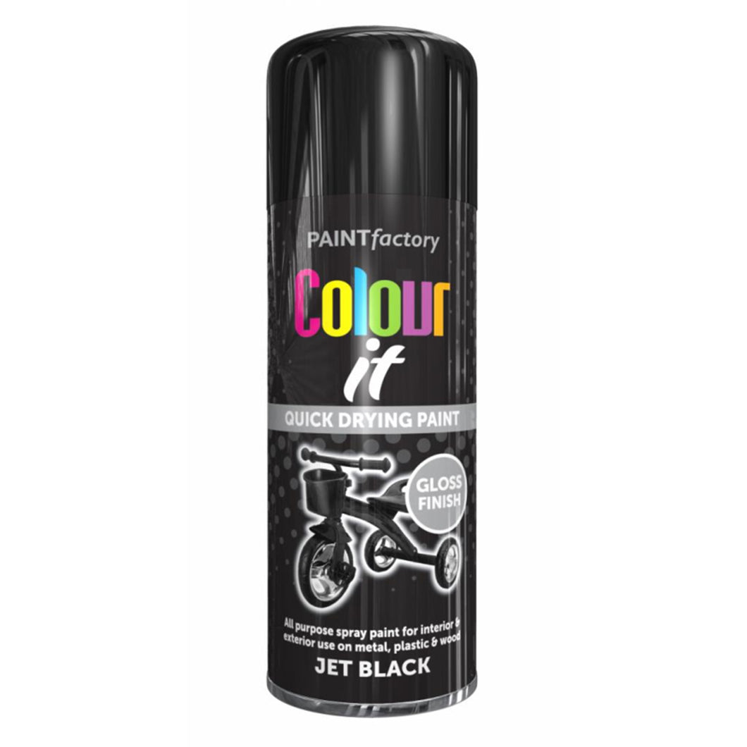 Spray Paint Jet Black Gloss 400ml