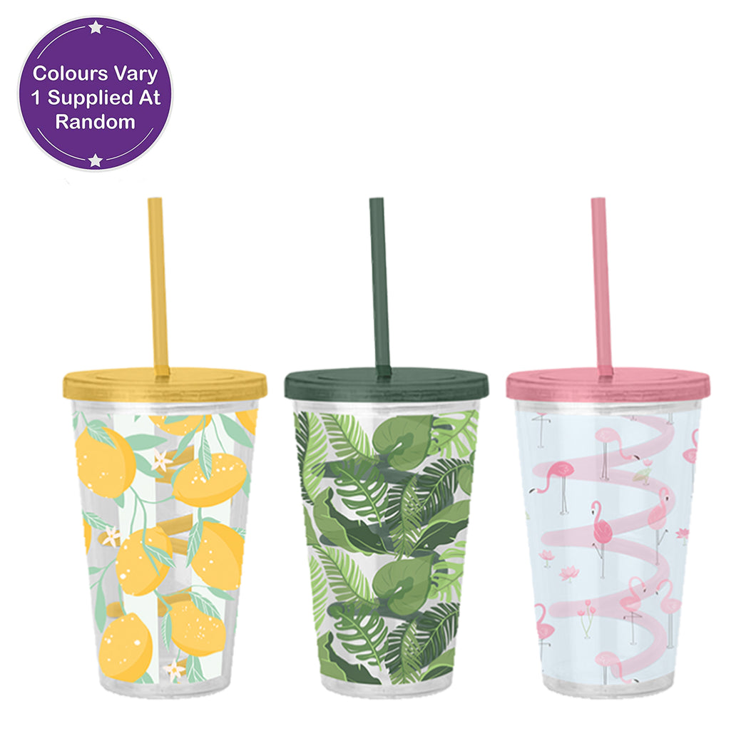 Summer Essentials Cup & Swirly Straw