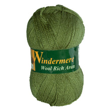 Load image into Gallery viewer, Windermere Wool Rich Aran 400g - Moss H430
