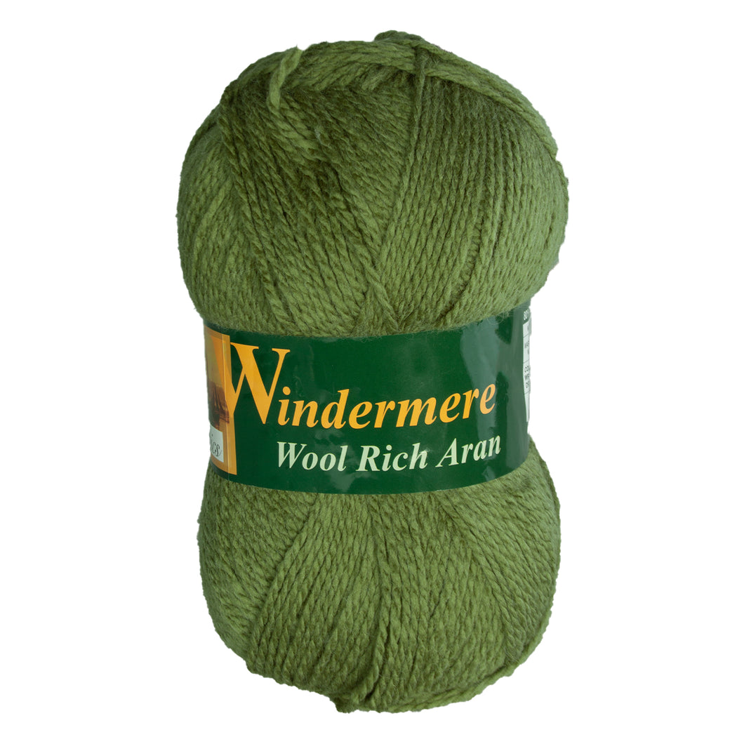 Windermere Wool Rich Aran 400g - Moss H430