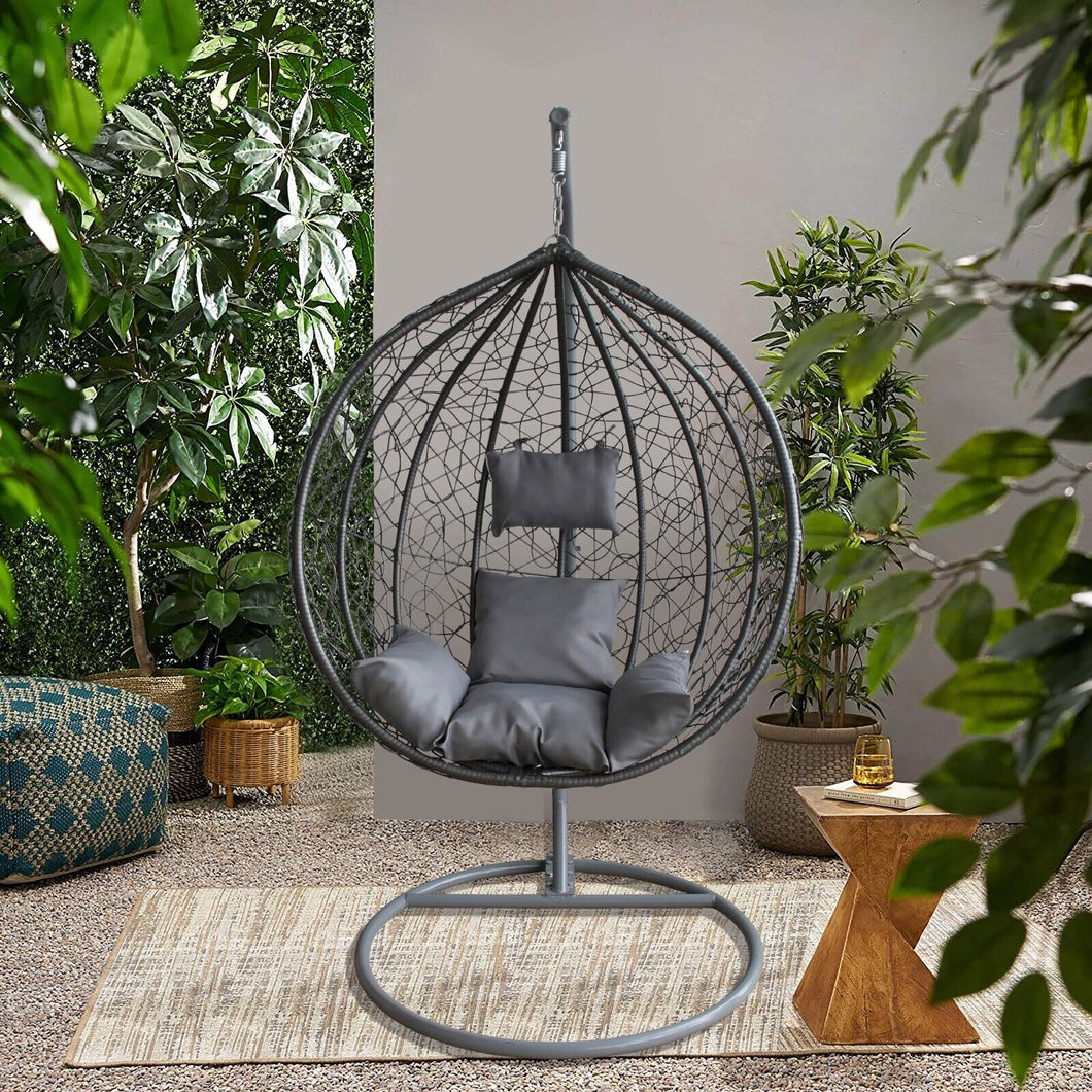 Grey Single Seater Egg Chair Hammock