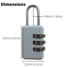 Load image into Gallery viewer, Combination Travel Padlock Assorted
