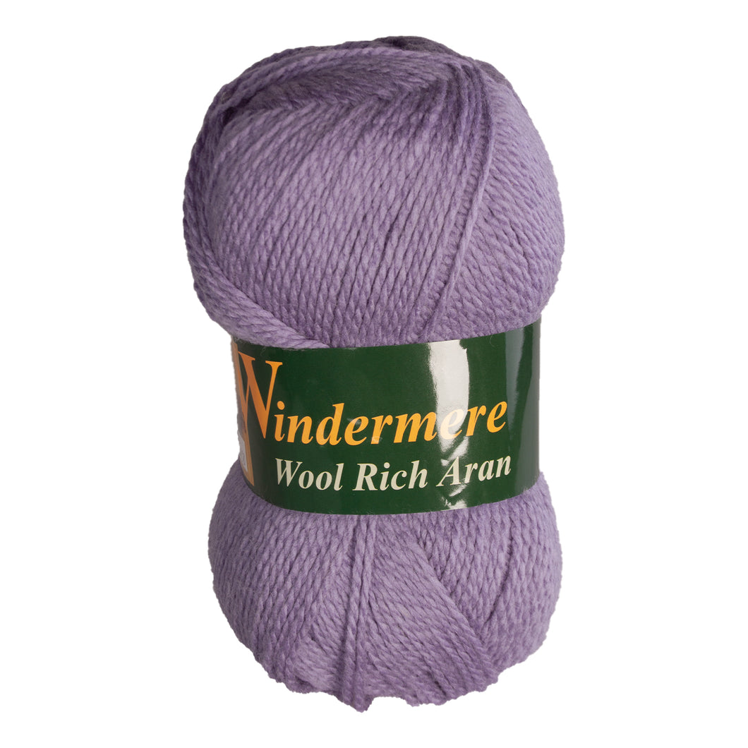 Windermere Wool Rich Aran 400g - Violet H711