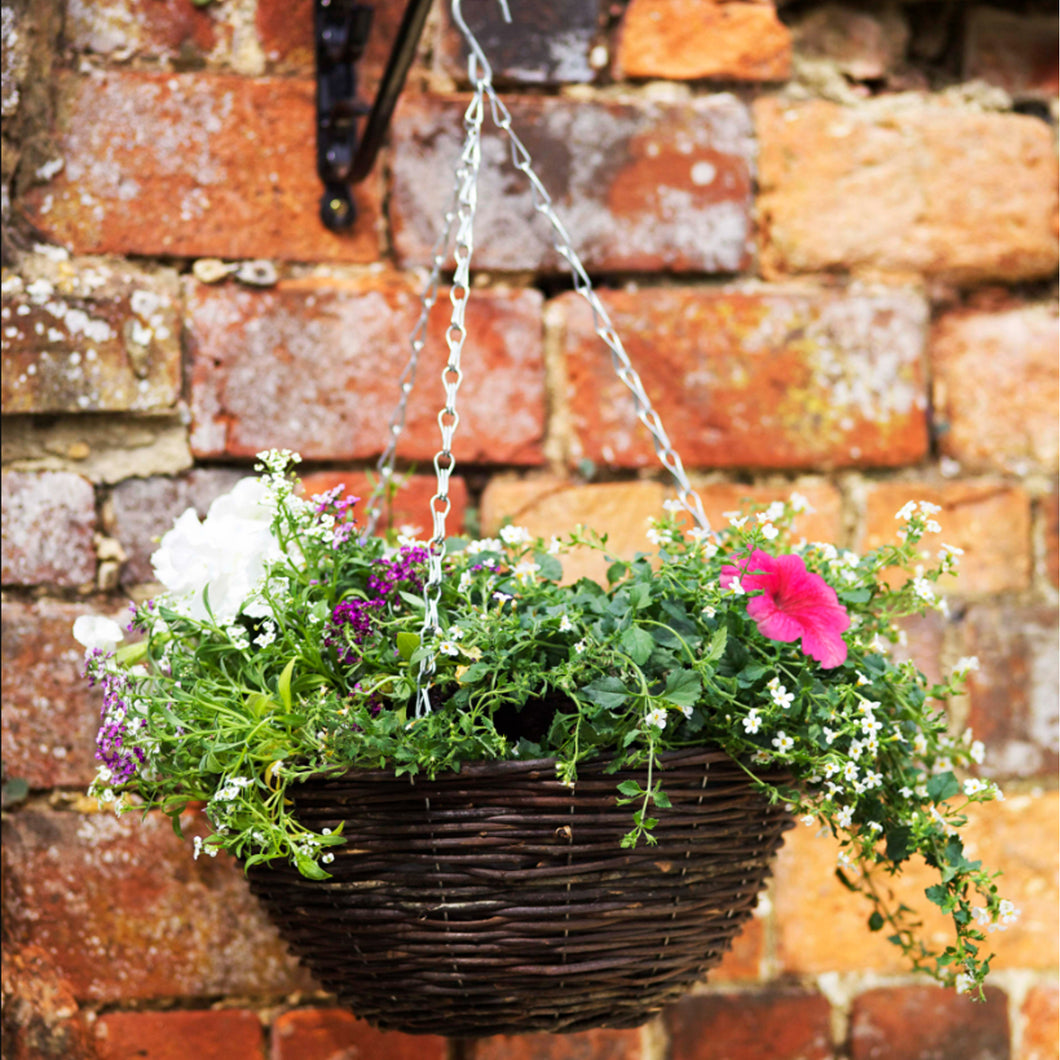 Smart Garden Rattan Hanging Basket 14''