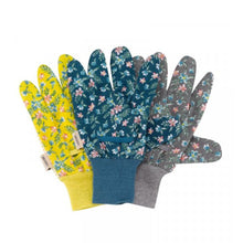 Load image into Gallery viewer, Briers Fleurette Cotton Grips Medium Gloves 3pk
