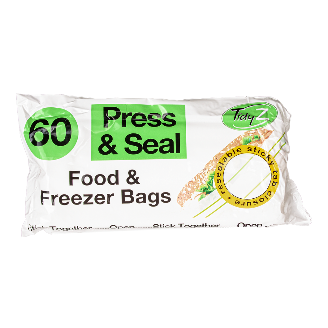 Press Seal Food Bags 60pk - 20.5x17cm