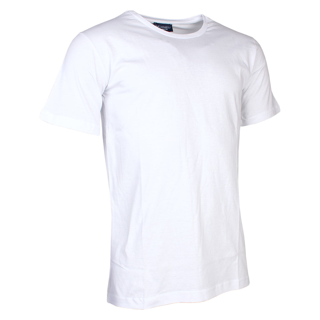 Carabou Men's Round Neck T-shirt - White