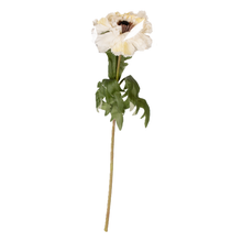 Load image into Gallery viewer, Single Anemone Stem 39cm - Cream
