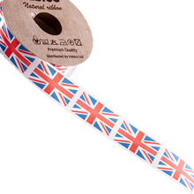 Load image into Gallery viewer, Jubilee Union Jack Flag Ribbon 20m Reel - 25mm
