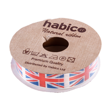 Load image into Gallery viewer, Jubilee Union Jack Flag Ribbon 20m Reel - 25mm

