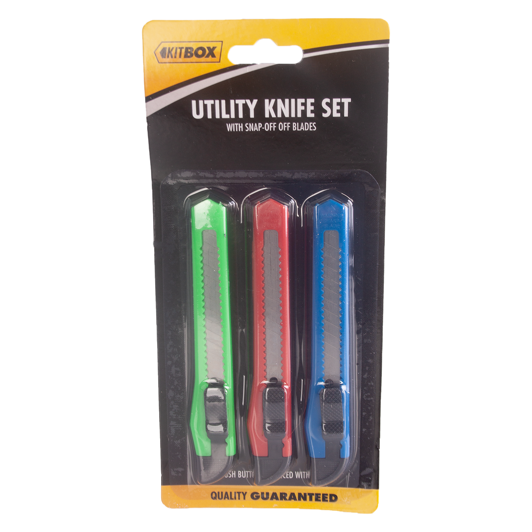 Kitbox Utility Knife Set 3pk